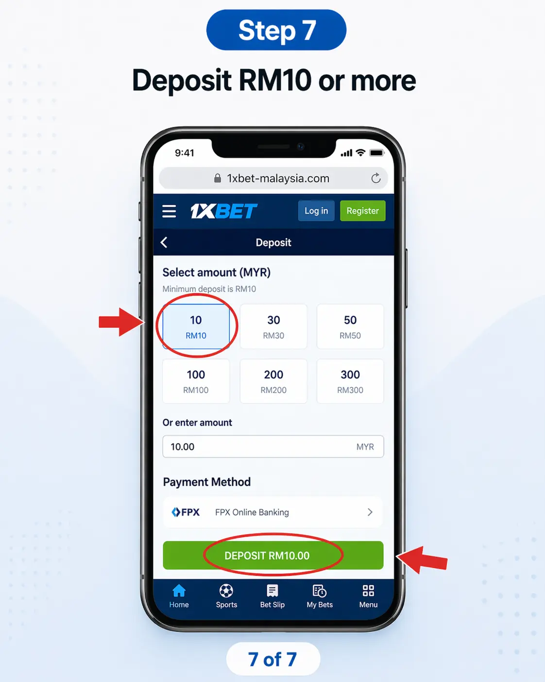 Deposit with Touch n Go